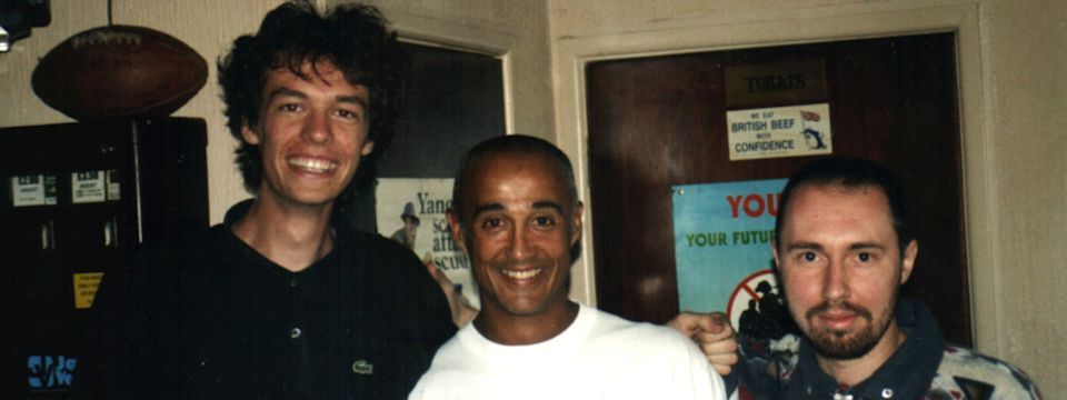Me, my friend and Andrew Ridgeley in Cornwall